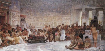 Une fête égyptienne Edwin Long Peinture à l'huile